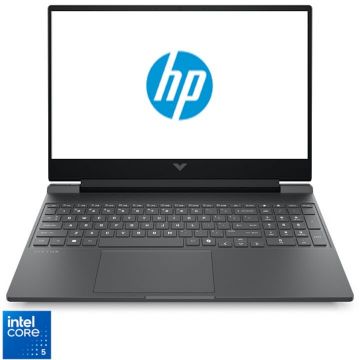 HP Laptop Gaming HP VICTUS 15-fa2107nn cu procesor Intel® Core™ Core 5 - 210H pana la 4.8GHz, 15.6, Full HD, 24GB DDR5 RAM, 1TB SSD, NVIDIA® GeForce RTX™ 5050 8GB GDDR7, Free DOS, Mica Silver