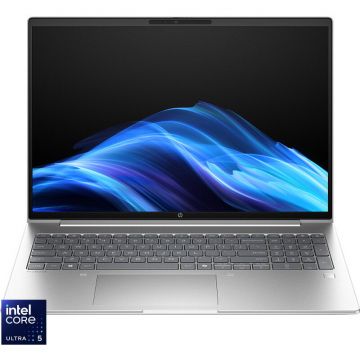 HP Laptop HP 16'' ProBook 4 G1i 16, WUXGA IPS, Procesor Intel® Core™ Ultra 5 225U (12M Cache, up to 4.80 GHz), 16GB DDR5, 512GB SSD, Intel Graphics, Free DOS, Argintiu