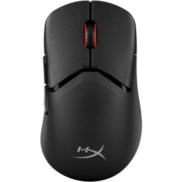 HP Mouse gaming wireless HyperX Pulsefire Saga Pro, design modular, imprimare 3D a componentelor interschimbabile, polling rate 4K, 2.4GHz/Bluetooth, ultrausor (72g), instant pair, Negru
