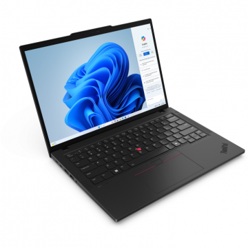 Lenovo Laptop Lenovo ThinkPad T14 Gen 6, Procesor Intel® Core™ Ultra 7 255U  pana la 5.20 GHz, 14 inch, 2.8K, OLED, Touch, 120Hz, 32GB, 1TB SSD, Intel® Graphics, Windows 11 Pro, Negru
