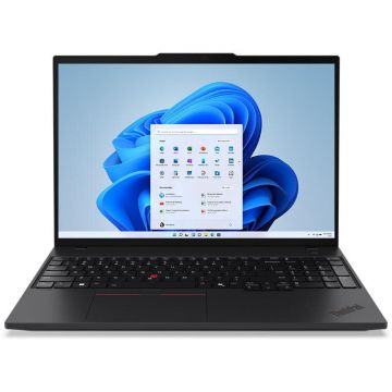 Lenovo Laptop Lenovo ThinkPad T16 Gen 4, procesor Intel® Core Ultra 7 255U pana la 5.20 GHz, 16 inch, WUXGA IPS, 64GB, 1TB SSD, Intel® Graphics, Windows 11 Pro, Negru