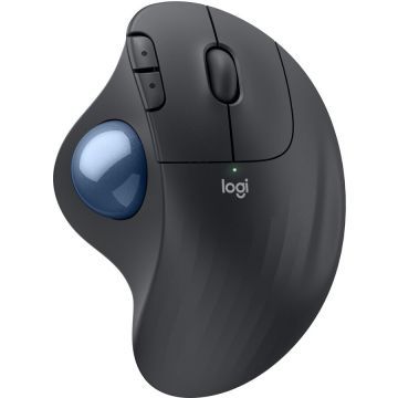 Logitech Mouse Logitech ERGO M575S Wireless Trackball, Graphite, Blue Ball