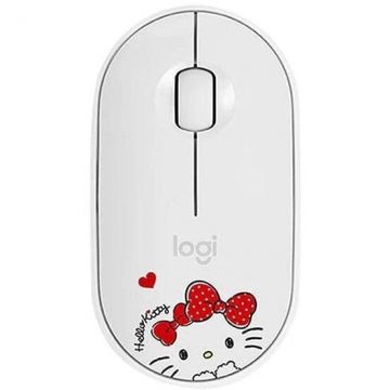 Logitech Mouse Logitech Pebble Hello Kitty M350, Alb