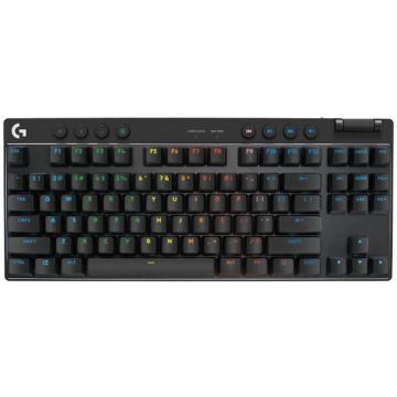 Logitech Tastatura Gaming Logitech G PRO X TKL Lightspeed, Clicky, Negru