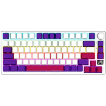 LORGAR Tastatura Lorgar KBP7075W, LRG-KBP7075W-WH-US, Wireless, USB, RGB, Alb