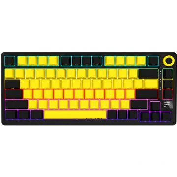 LORGAR Tastatura Lorgar KBP7075W, LRG-KBP7075W-YL-US, Wireless, Negru-Galben