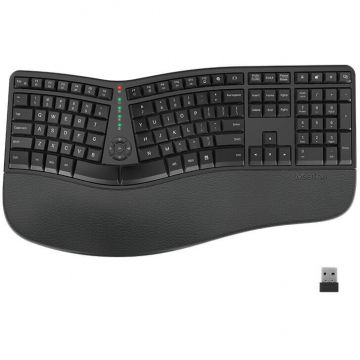 Meetion Tastatura office wireless Meetion DirectorW, Ergonomic, Multimedia, 2.4G, 485 x 255 x 46.5 mm, Negru
