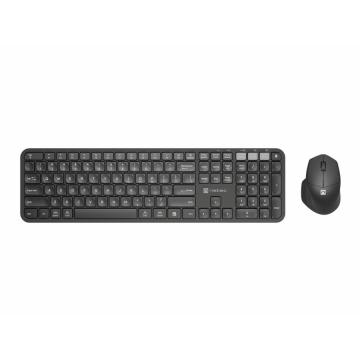 natec Kit tastatura si mouse Natec Octopus 2, Bluetooth/2.4GHz, Layout US, 3 butoane, 110 taste, Negru