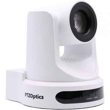Ptzoptics Cameră PTZOptics PTZOptics Move SE 20X albă FHD PTZ, zoom optic 20x cu funcție de urmărire automată, suportă video IP simultan (cu NDI nativ, SRT, RTMPS, RTSP), USB 3.0, 3G-SDI, ieșiri HDMI 2.0, PoE+, Alb