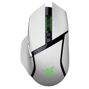 Razer Mouse gaming wireless Razer Basilisk V3 Pro, 35K DPI, 11 butoane programabile, iluminare Razer Chroma RGB, senzor Focus Pro 35K Optical Sensor Gen-2, Alb