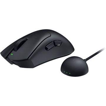 Razer Mouse gaming wireless Razer DeathAdder V4 Pro, 45K DPI, 6 butoane, Negru
