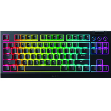Razer Tastatura Gaming Wireless Razer BlackWidow V4 Tenkeyless HyperSpeed, 2.4G/Bluetooth, Autonomie 980 ore, Chroma RGB Negru