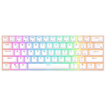 ROYAL&nbsp;KLUDGE Tastatura mecanica Royal Kludge RK61 RGB, comutator rosu (alb)