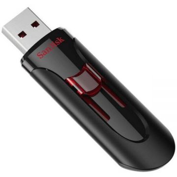 Sandisk Memorie USB Sandisk Cruzer Glide, USB 3.0, 64GB, Negru