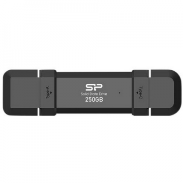Silicon&nbsp;power SSD extern Silicon Power DS72, 250GB, USB-C/USB 3.2 Gen 2, Negru