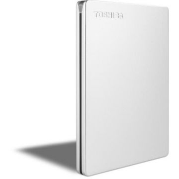 Toshiba HDD extern TOSHIBA Canvio Slim, 2TB, USB 3.2, Argintiu