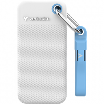 Verbatim Pocket SSD USB 3.2 Gen 2 1TB White/L Blue Verbatiminclude doua carcase colorate