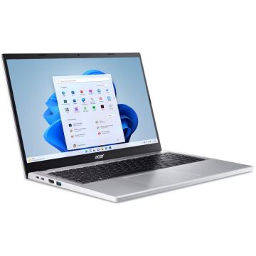 Acer Laptop Acer Aspire Go 15, Procesor Intel Core 3-N355, Display 15.6 FHD, 8GB DDR4, 128+256GB SSD, Intel UHD Graphics, Windows 11 Home, Argintiu