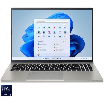 Acer Laptop Acer Aspire Vero 16, procesor Intel® Core™ Ultra 5 225H pana la 4.9 GHz, 16 inch, WUXGA IPS, 16GB LPDDR5X, 1TB SSD, Intel® Arc™ 130T GPU, Windows 11 Home, Gri