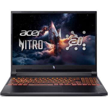 Acer Laptop Acer Nitro V 16 AI ANV16-42-R7VN, AMD Ryzen 7 260, 16 inch, RAM 16GB, SSD 1 TB, NVIDIA GeForce RTX 5070, No OS, Negru
