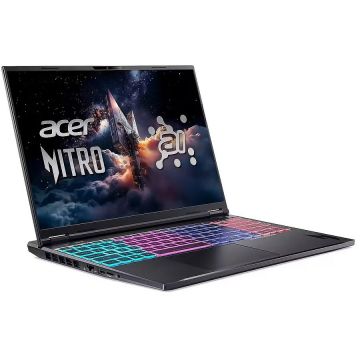 Acer Laptop Acer Nitro V 16, AMD Ryzen AI 9 365, 16 inch, RAM 16 GB, SSD 1 TB, GeForce RTX 5060, No OS, Negru