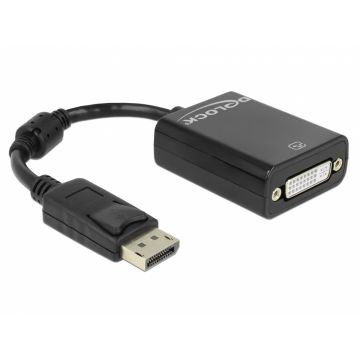 Adaptor Displayport la DVI 24+5 pasiv Negru T-M, Delock 61847