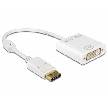 Adaptor Displayport la DVI T-M 1.2 4K Pasiv Alb, Delock 62602