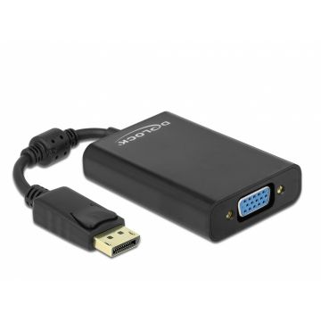Adaptor Displayport la VGA 15 pini T-M, Audio + Power, Delock 65439