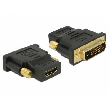 Adaptor DVI-D Dual Link 24+1 pini la HDMI T-M, Delock 65466