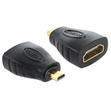 Adaptor HDMI la micro HDMI-D M-T Negru,  Delock 65242