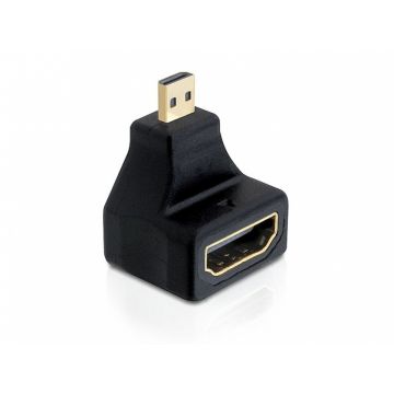 Adaptor HDMI la micro HDMI-D T-M unghi 90 grade, Delock 65270
