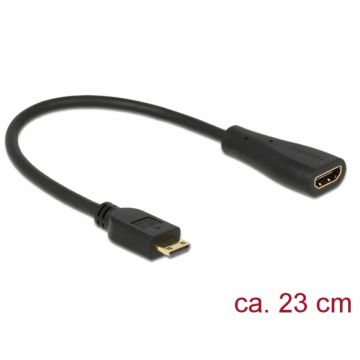 Adaptor HDMI la mini HDMI-C v1.4 M-T, Delock 65650