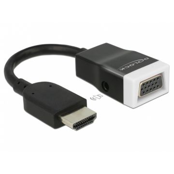 Adaptor HDMI la VGA cu Audio T-M Negru/Alb, Delock 65587
