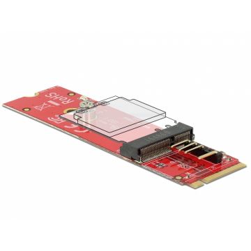 Adaptor M.2 Key M la M.2 Key E pentru module USB/PCIe, Delock 63343
