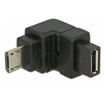 Adaptor micro USB-B 2.0 in unghi jos, Delock 65668