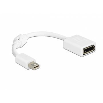 Adaptor mini Displayport 1.2 la Displayport 4K T-M alb, Delock 65427