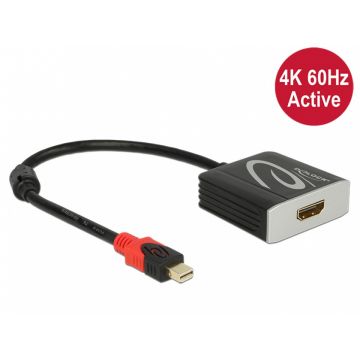 Adaptor mini Displayport 1.2 la HDMI T-M 4K 60 Hz Activ, Delock 62735