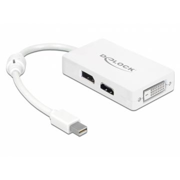 Adaptor mini Displayport la Displayport / HDMI / DVI 24 pini, Delock 61768