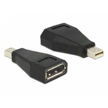 Adaptor mini Displayport la Displayport T-M negru, Delock 65238