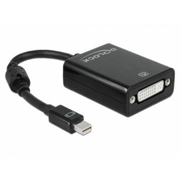 Adaptor mini Displayport la DVI 24+5 pasiv Negru T-M, Delock 65098