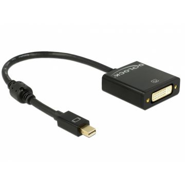 Adaptor mini Displayport la DVI T-M 1.2 4K Activ Negru, Delock 62603
