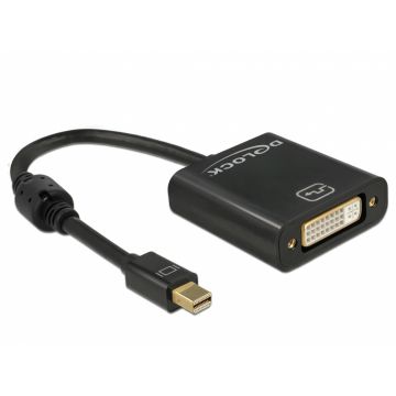 Adaptor mini Displayport la DVI T-M 1.2 4K Pasiv Negru, Delock 62605