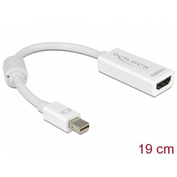 Adaptor mini Displayport la HDMI pasiv Alb T-M, Delock 65128
