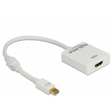 Adaptor mini Displayport la HDMI T-M 1.2 4K Activ Alb, Delock 62612