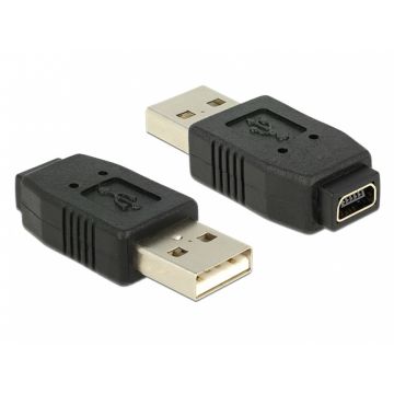 Adaptor mini USB 5 pini la USB A M - T, Delock 65094