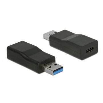 Adaptor SuperSpeed USB 3.1 tip A (host) la USB tip C (device) chipset TI T-M, Delock 65696