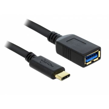 Adaptor SuperSpeed USB 3.1 tip C (host) la USB-A (device) T-M 15cm, Delock 65634