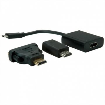 Adaptor USB 3.1-C la VGA + HDMI + DVI, Value 12.99.3229*