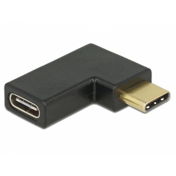 Adaptor USB-C 3.1 Gen 2 unghi 90 grade stanga/dreapta, Delock 65915