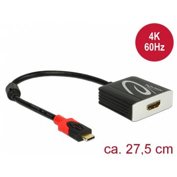 Adaptor USB tip C la HDMI T-M 4K 60 Hz (DP Alt Mode), Delock 62730